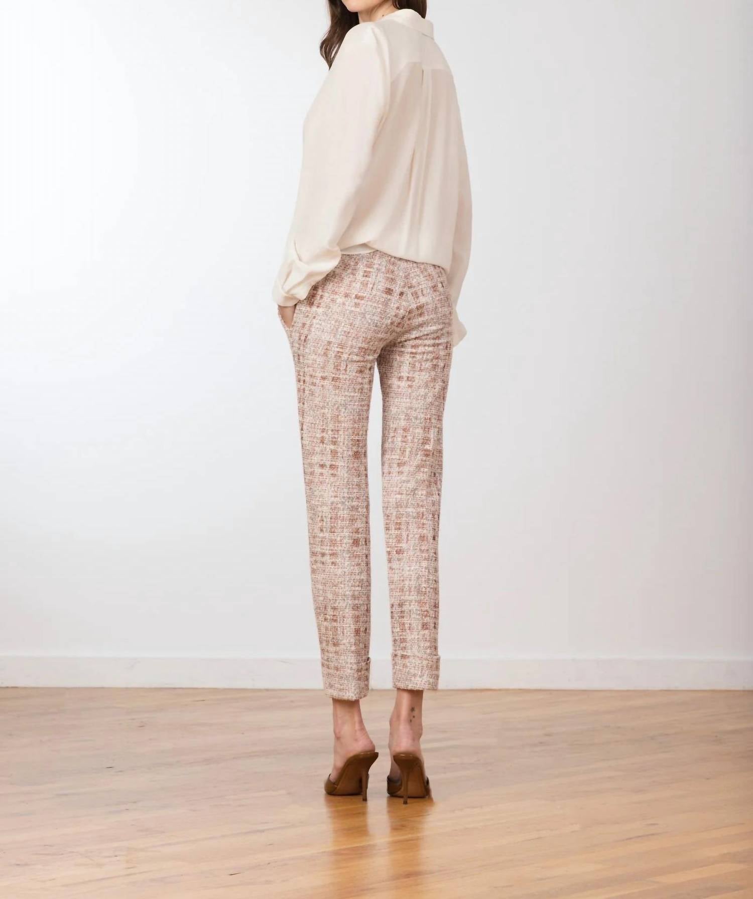 Avenue Montaigne Ben Bouclé Pant in whisper - women's pants - alternate view