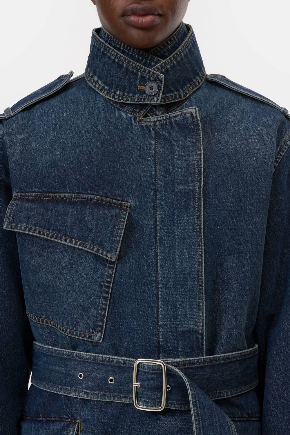 Closed - Short Denim Trench Coat