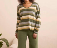 Tribal - Combed U Neck Waffle Sweater