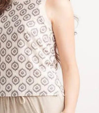 Papillon - Printed Tank With Knit Trim