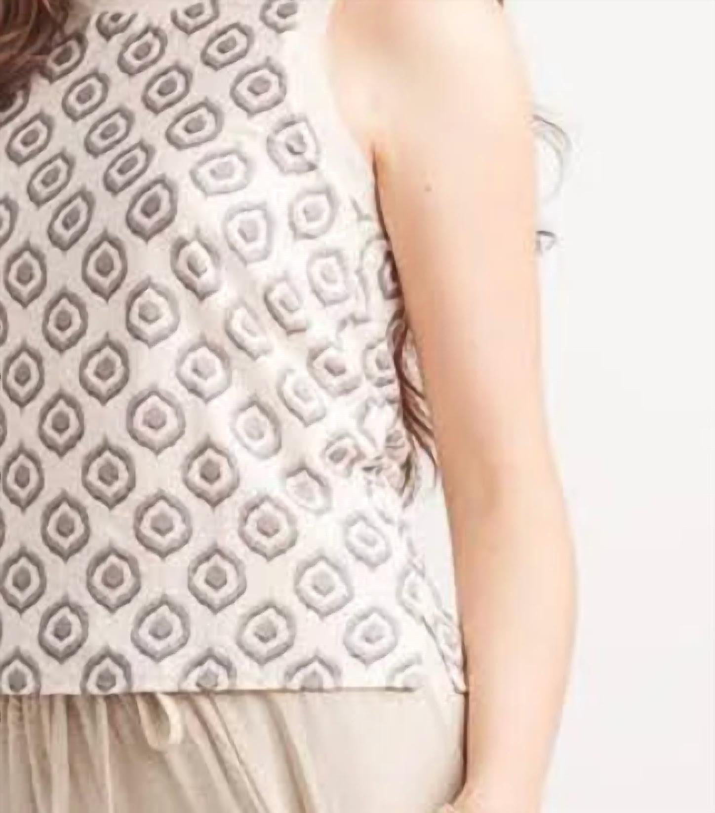 Papillon - Printed Tank With Knit Trim