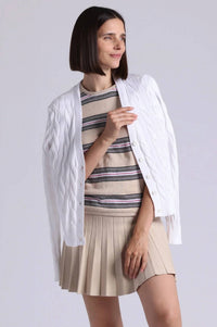 Minnie Rose - Classic Cable Cardigan