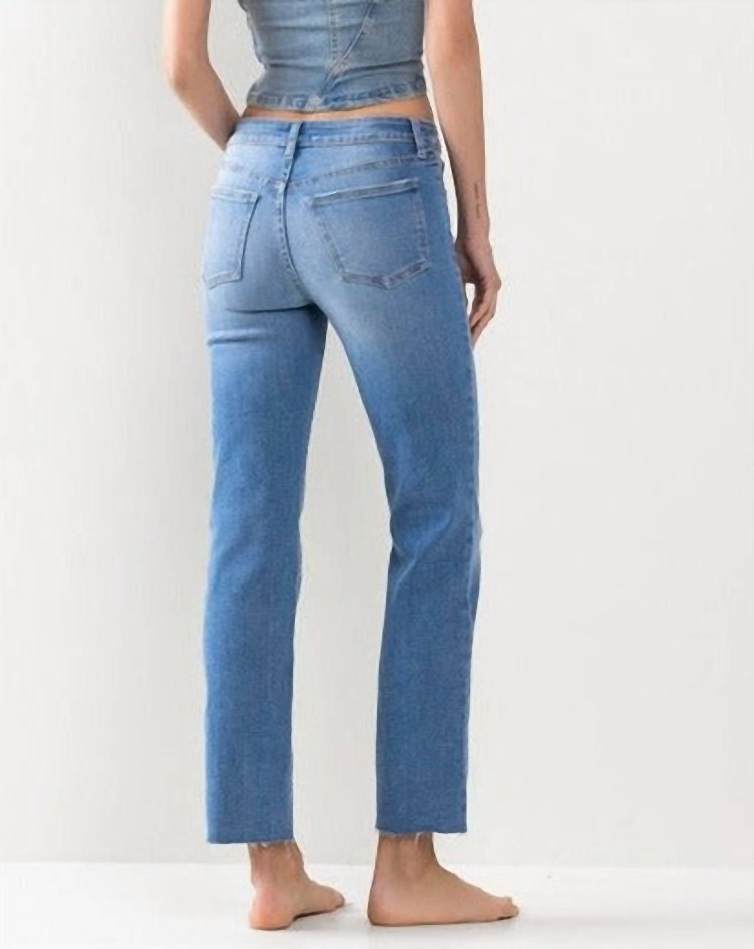 Sneak Peek - Jenna Cropped Raw Hem Jeans