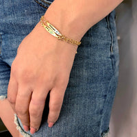 Jessica Elliot - Vermeil Colorful Words Enamel Bracelet - Dream