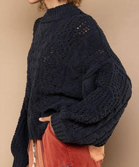 Pol - Chelsey Mock Neck Chenille Sweater