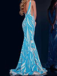 Jovani - Sleeveless Sequin Prom Dress