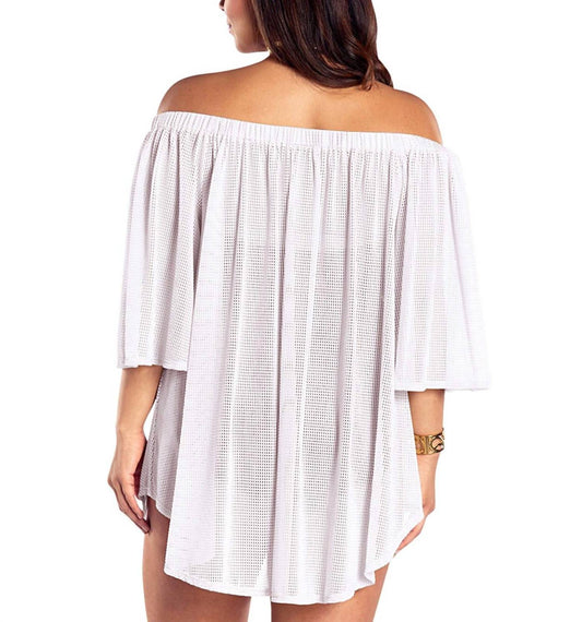 Always For Me - Plus Size Off the Shoulder Cover Up Tunic