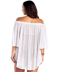 Always For Me - Plus Size Off the Shoulder Cover Up Tunic