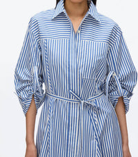 3.1 Phillip Lim - Striped Cascade-sleeves Shirt Dress