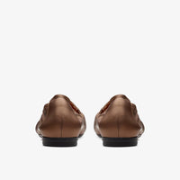 Clarks Women's Rena Way Flat Shoes in bronze leather - women's flats - detail view