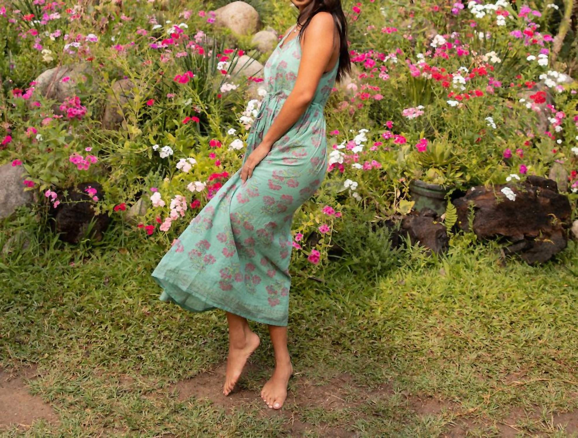 The Fox And The Mermaid - Hand-embroidered Amelia Midi Dress