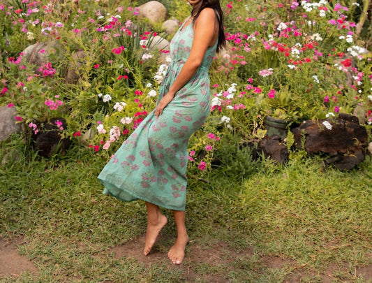 The Fox And The Mermaid - Hand-embroidered Amelia Midi Dress