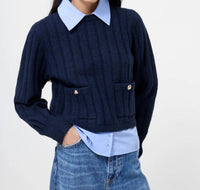 French Connection - Ellie Knit Collared Pullover Sweater