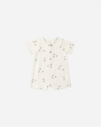 Quincy Mae - Girls Short Sleeve Woven Romper