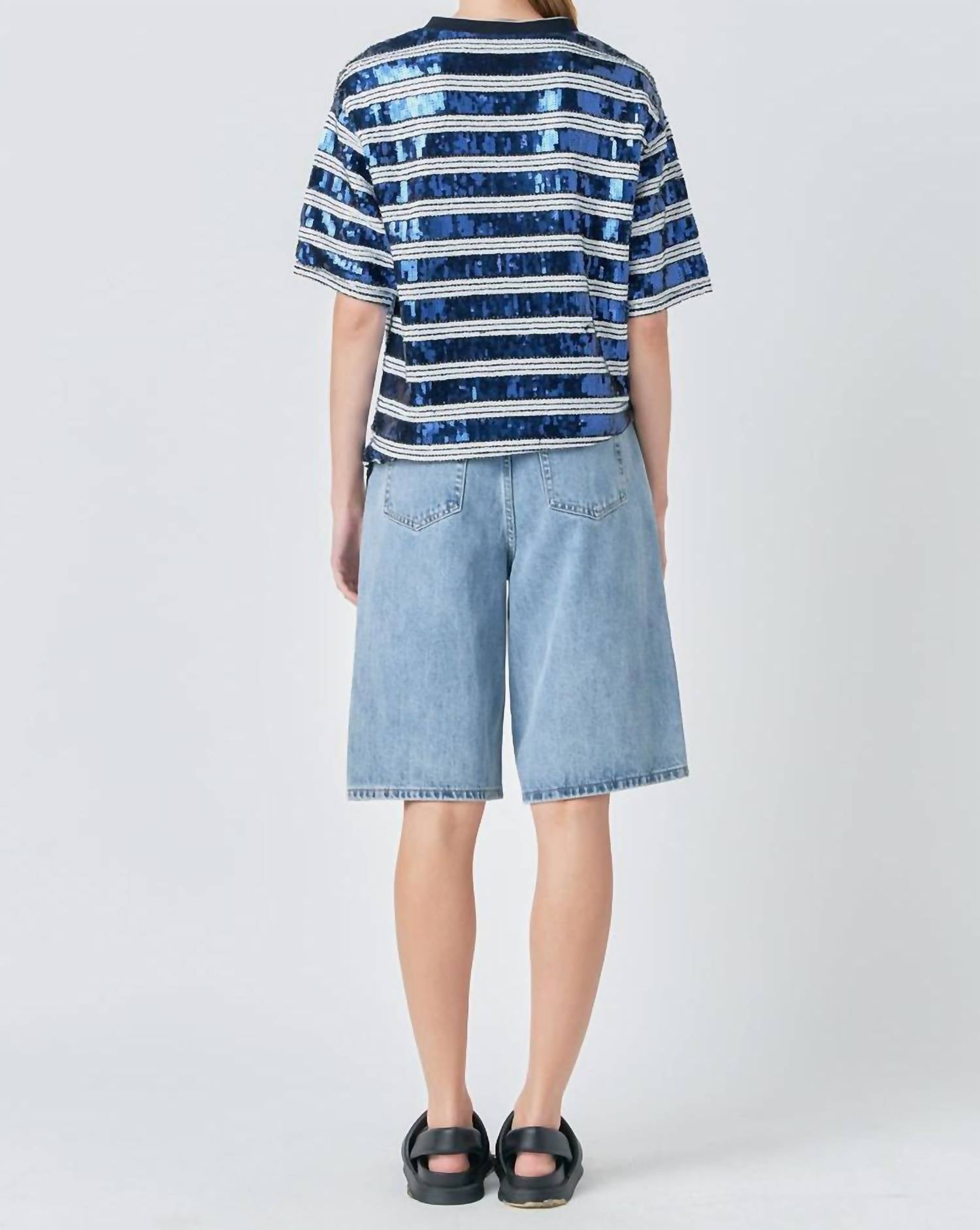 Grey Lab - Sequin Stripe Top