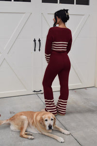 Act Pretty - Teagan Sweater Crop Top And Pants Set