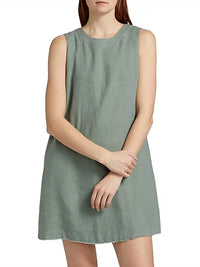 XIRENA Robyn Dress in sage brush - women's dress - detail view
