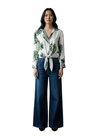 L'Agence - Annie Tropical Leaf Blouse