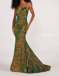 Ellie Wilde - Sequin Sleeveless Prom Gown