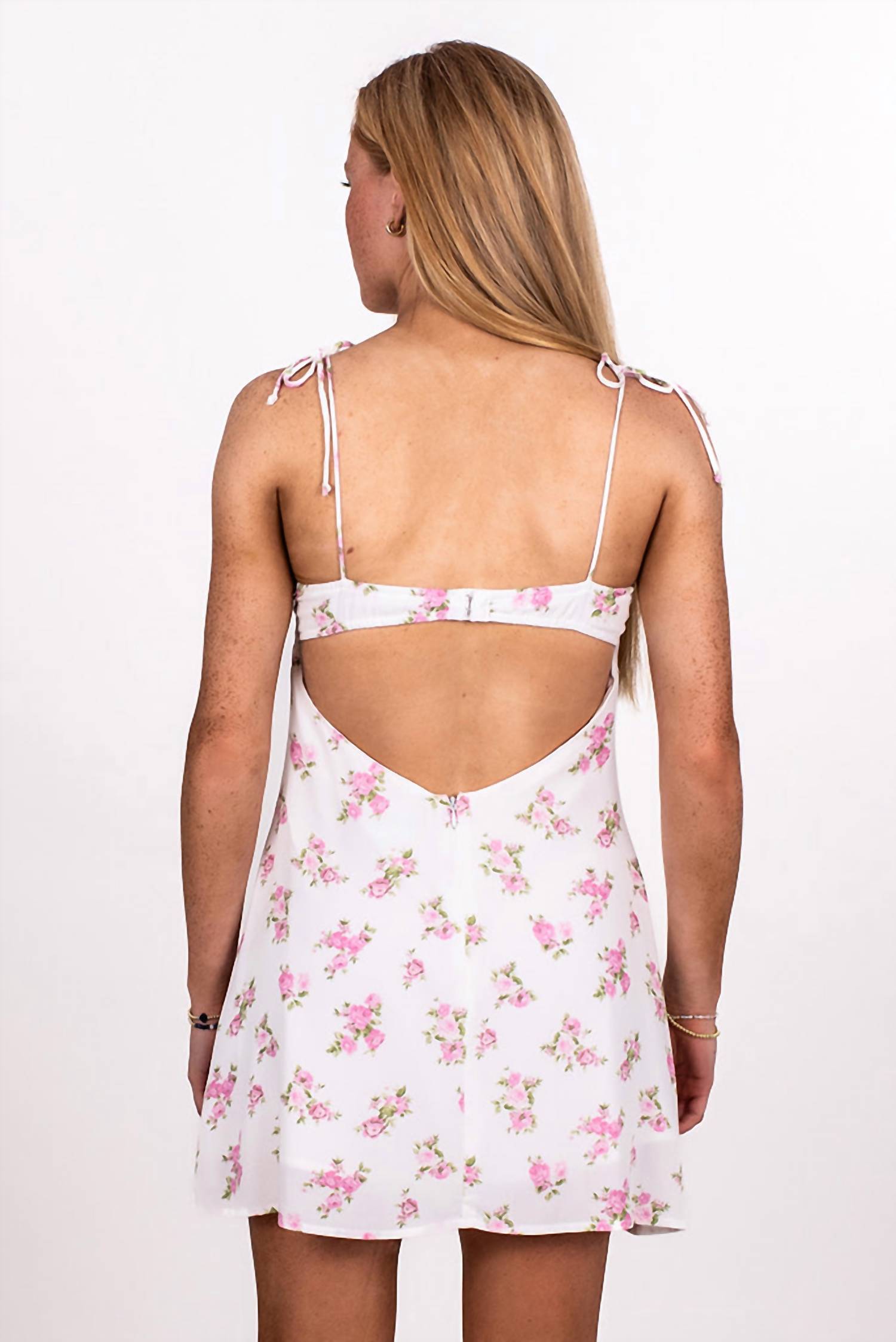 Sky To Moon - Women's Floral Underwire Keyhole Dress