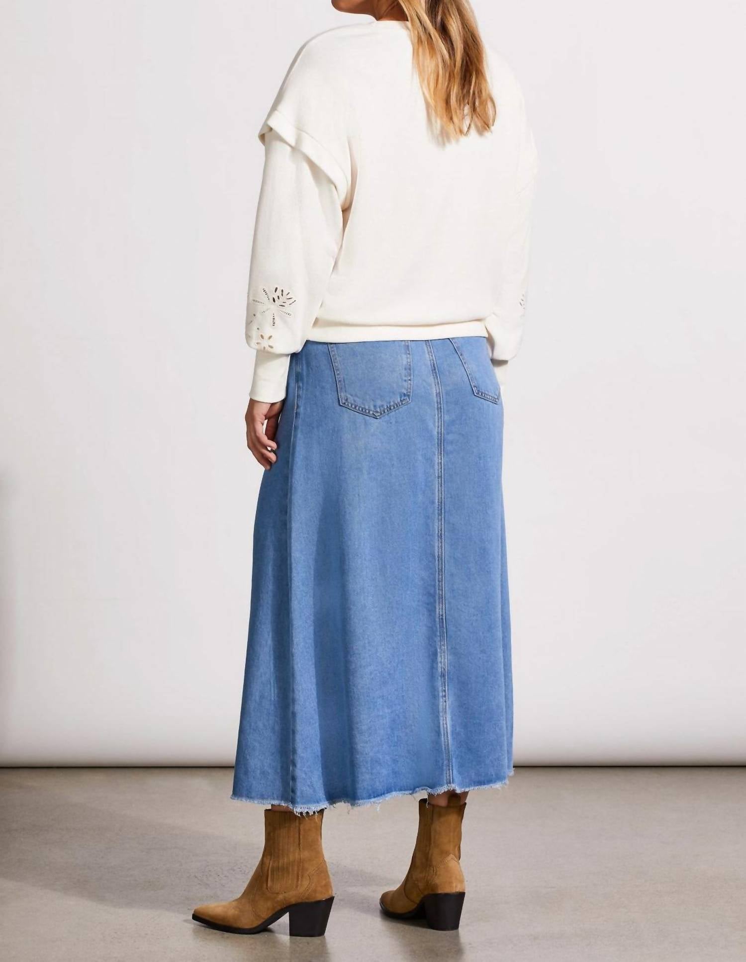 Tribal - Embellished Crew Neck Pullover Top