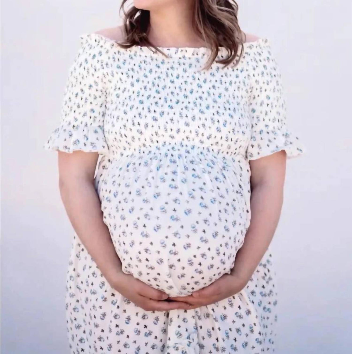 Liv Maternity - Floral Smocked Maternity Dress