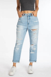 Kancan - Distressed Mom Jeans