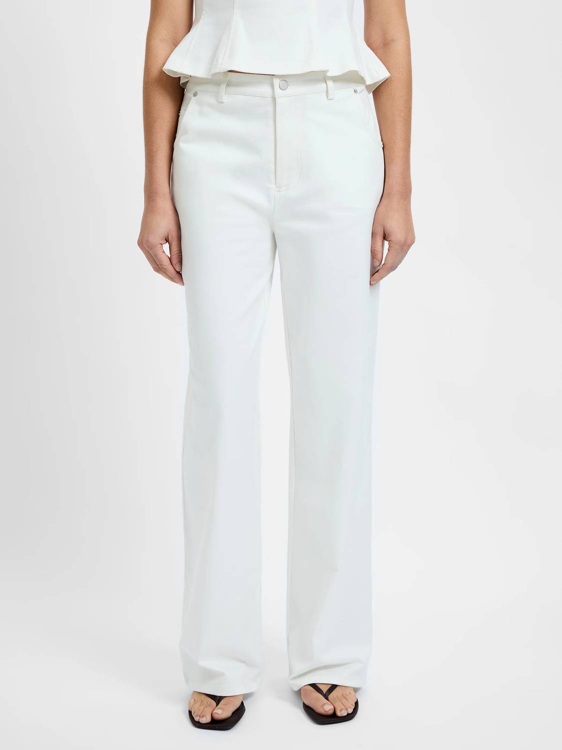 French Connection - Inez Cotton Relaxed Leg Trouser