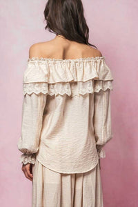 Urban Daizy - Off Shoulder Boho Lace Blouse