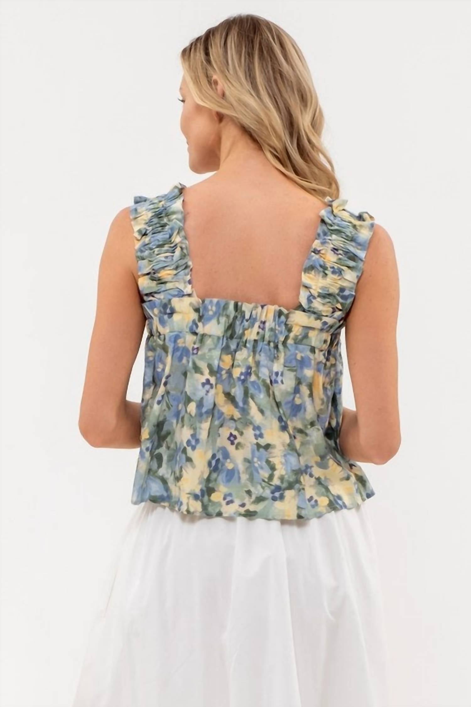 Mine And E&M - Daisy Water Color Tank Top