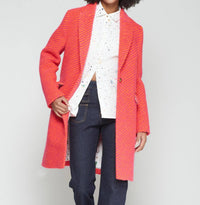 Vilagallo Aricia Coat in rosa naranja diagonal - women's jacket