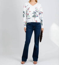 Vilagallo - Martina Print V-neck Sweater
