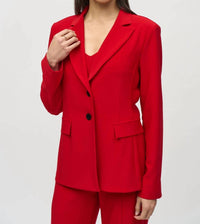 Joseph Ribkoff - Fitted Blazer And Pant Suit Set