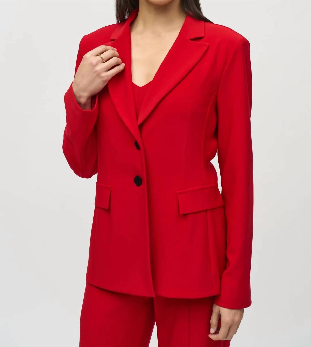 Joseph Ribkoff - Fitted Blazer And Pant Suit Set