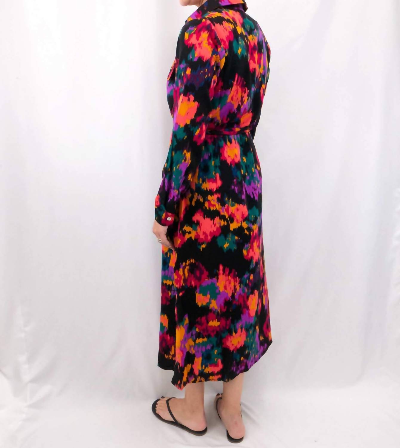Jodifl - Abstract Paint Print Maxi Dress