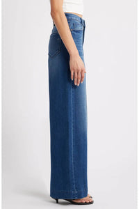 Hidden - Nori Pintuck High Waist Wide Leg Jeans