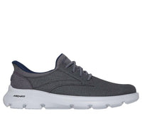 Skechers Men's Slip In Chapman Shoe in chapman shoe in black - men's loafer - detail view