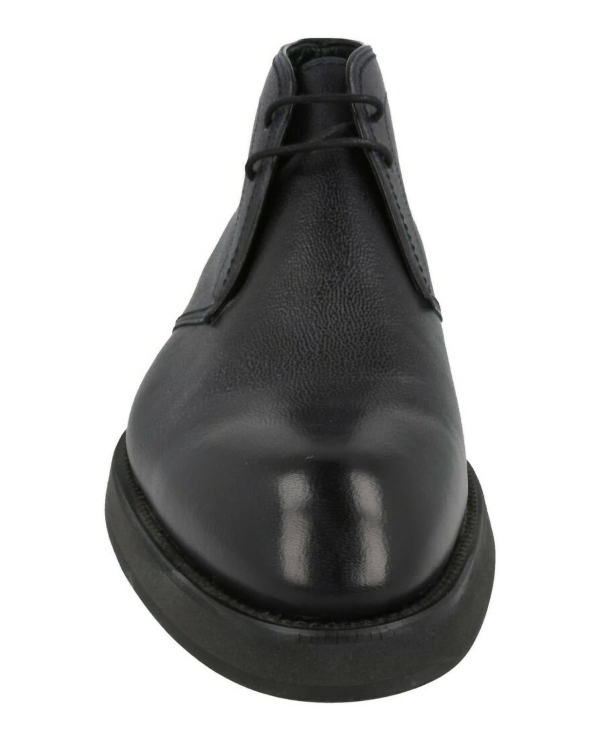 Brioni Men's Desert Leather Ankle Boots in midnight blue - men's shoe - view 4