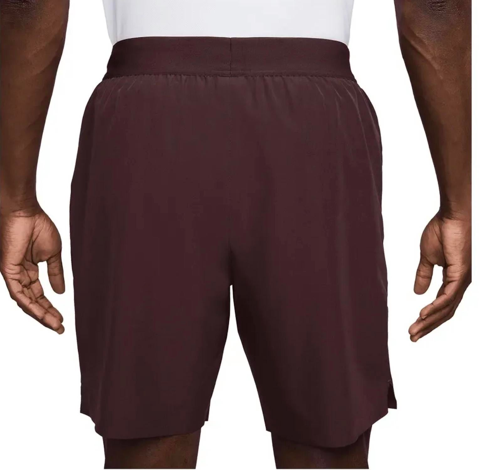 NIKE Dri Fit Court Short in maroon - men's shorts - detail view