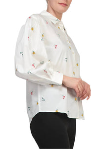 Elie Tahari - Embroidered Button-down Shirt