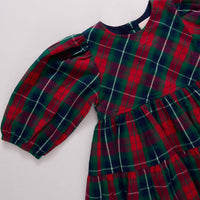 PINK CHICKEN Kid's Maribelle Dress Set in red tartan - item - detail view