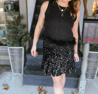 Entro - Midnight Glam Feather Tank