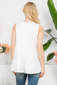 You And Me - Knotch Neckline Tank Top