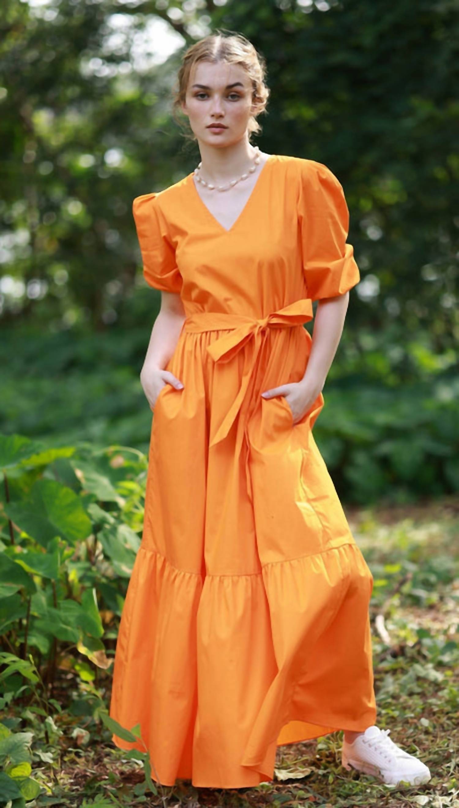 Maude Vivante - Melina V Neck Tiered Dress