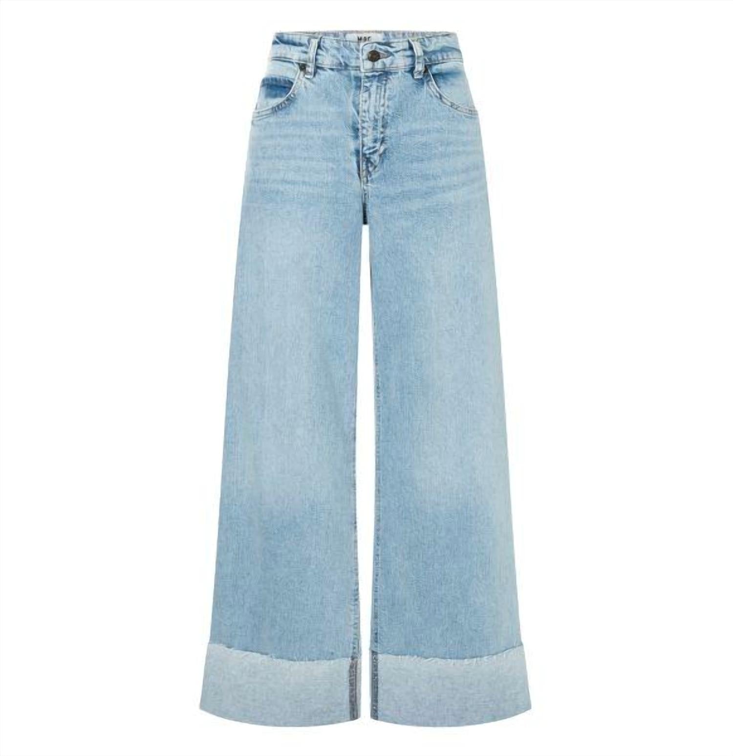 MAC Nevada Superwide Jeans in urban azur blue - women's jeans - view 6