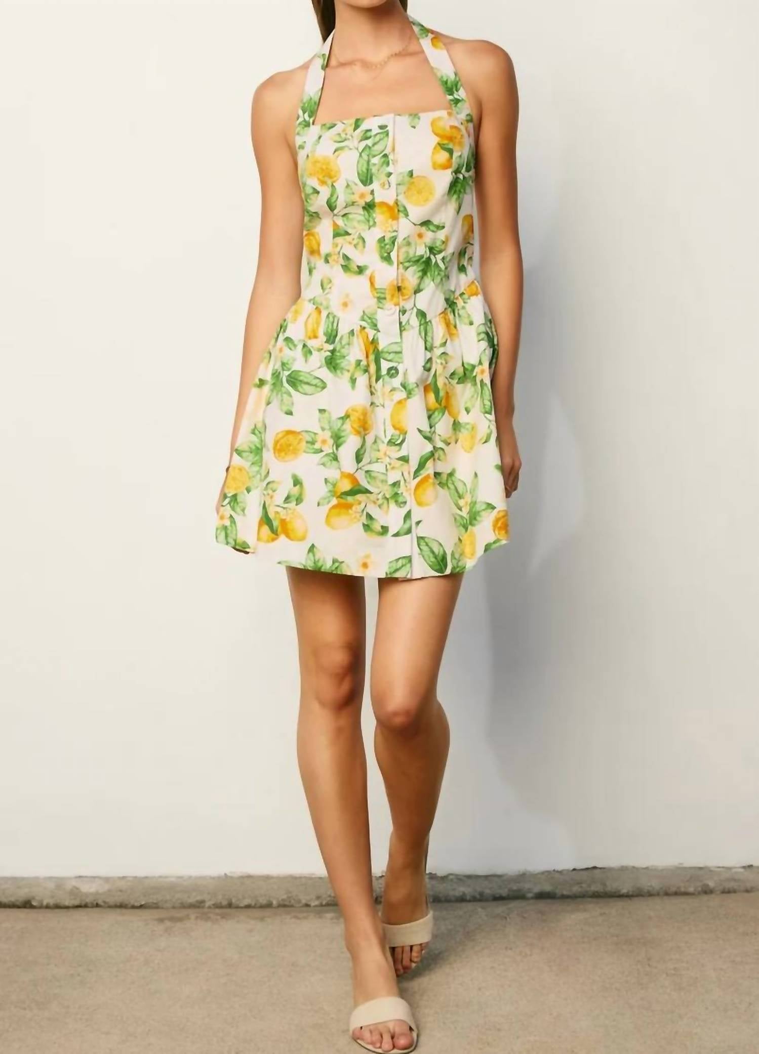 Dress Forum - Fit And Flare Halter Mini Dress