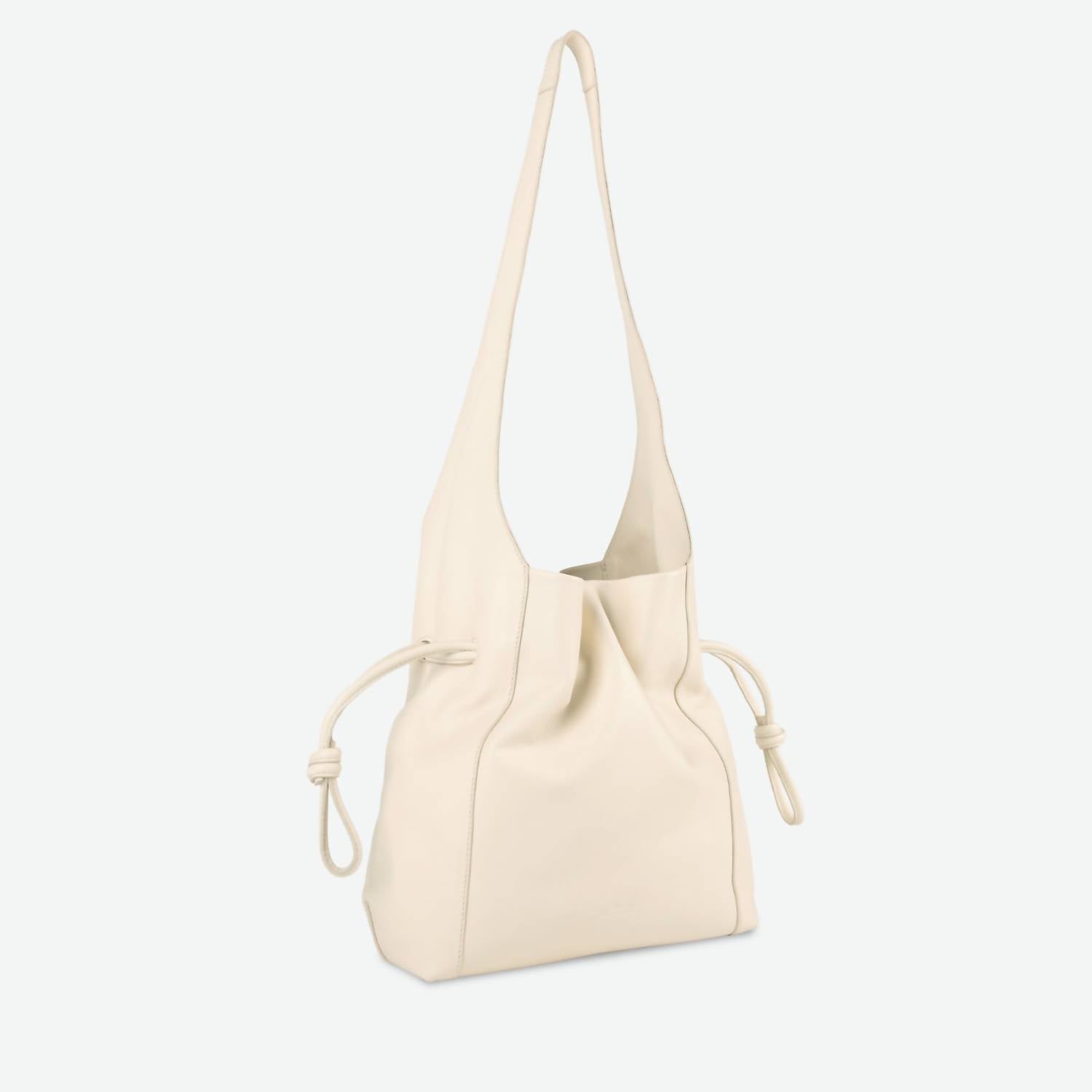 Per Lei New York - Women's Seneca Leather Drawstring Shoulder Bag