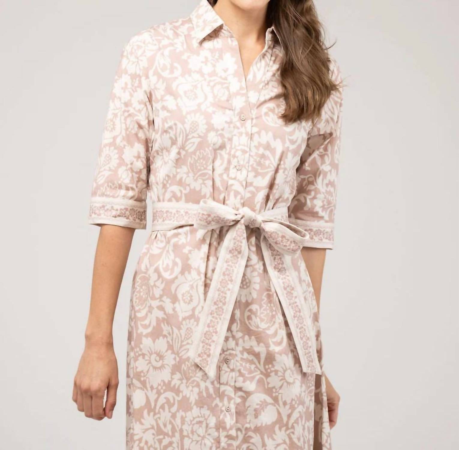 Beau & Ro - Flore Sand Eloise Midi Dress