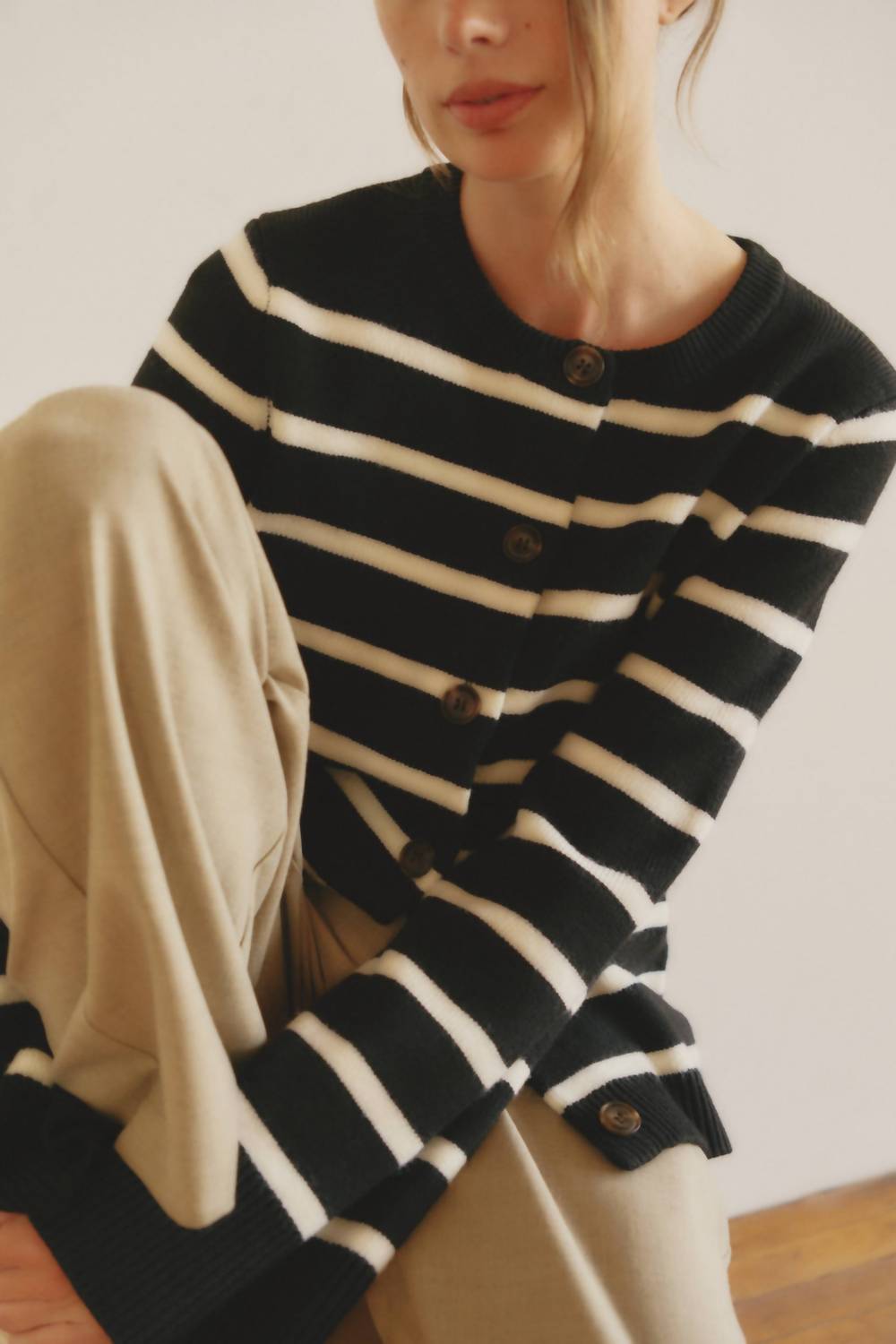 Mod Ref - Cindy Striped Cardigan
