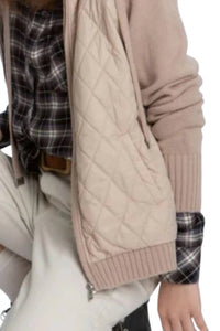 Elliott Lauren - Mix Master Quilted Zip Front Hoodie